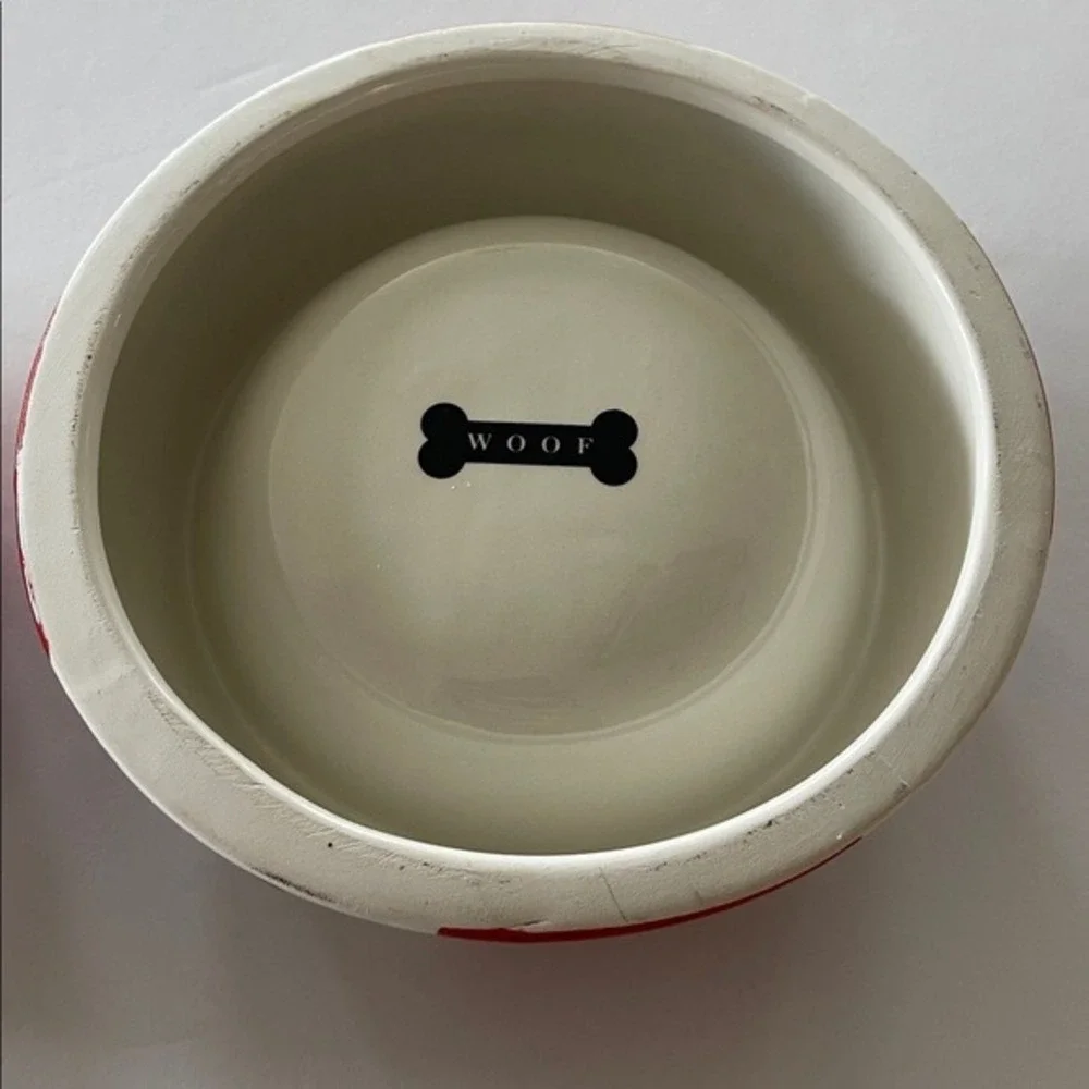 Woof Holiday Set of 2 Pet‎ Dog Bowls NEW